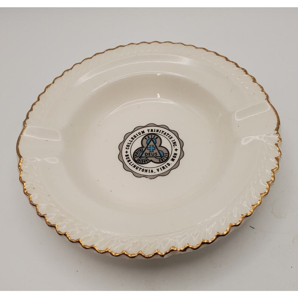 Mid-Century Trinity College Burlingtonia Ceramic Dish Rare VT Memorabilia